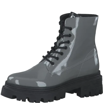 Afbeelding van Tamaris Veterboots taupe, Dames, Maat: 39, Taupe Pu