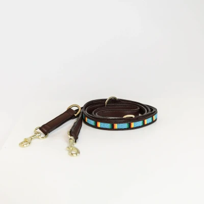 Image de Kentucky Laisse pour Chien Perles Artisanales Bleu clair 230cm