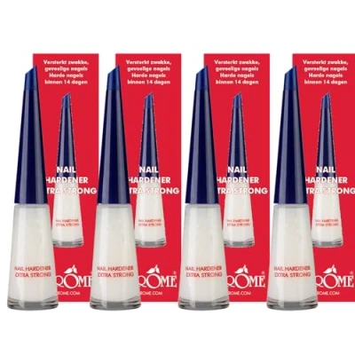 Afbeelding van Herome 4 Pack Nagelverharder Extra Sterk en Base Coat Nail Hardener Strong Nagelversterker voor Zwakke Gevoelige Nagels TFS Hars Tolueenvrij 4*10ml