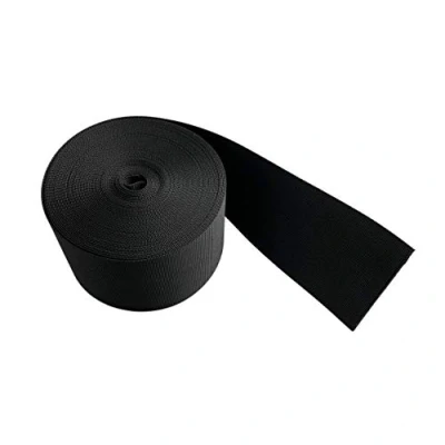 Afbeelding van On1shelf 100 mm brede zwarte nylon riem van duurzaam polypropyleen 10 m (100 mm)