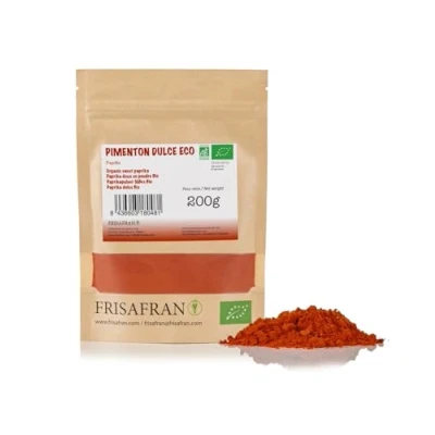 Afbeelding van FRISAFRAN Zoete paprika, 200 g, biologische paprikapoeder, zacht, gemalen zachte gerookte natuurlijk paprikapoeder