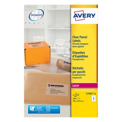 Image de Étiquette transparente Avery Impression Laser