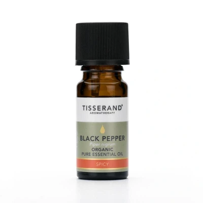 Afbeelding van Tisserand Aromatherapy Black pepper zwarte peper organic 9 ml