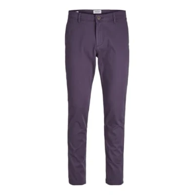Image de JACK &amp; JONES Jpstmarco Jjbowie Noos Pantalon chino pour homme, Prune, 32W / 34L