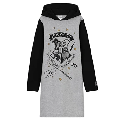 Afbeelding van Harry Potter Sweatshirt met capuchon voor meisjes, oversized, trui tieners, grijs.