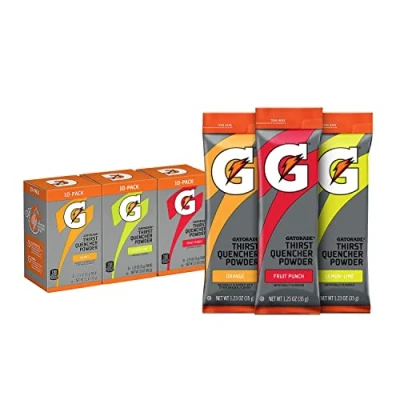 Afbeelding van Gatorade Thirst Quencher Powder Sticks, 3 smaken Variety Pack, (30 stuks)
