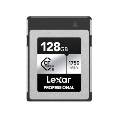Afbeelding van Lexar Professional SILVER Series CFexpress kaart 128 GB, CF type B tot 1750 MB/s lezen, PCIe Gen3x2 goedgekeurd, geheugenkaart compatibel met DSLR (LCXEXSL128G RNENG)