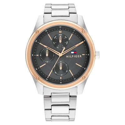 Afbeelding van Tommy Hilfiger Casual Chronograaf, Heren, Maat: One Size, Silber/roségold/grau/silber