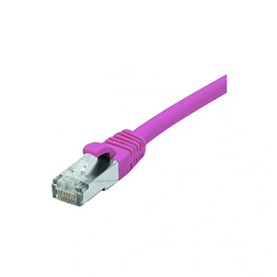 Afbeelding van Exertis Connect patchkabel CAT. 6, F/UTP, PoE, halogeenvrij, roze, 1,0 m Afgeschermde met snap in (F/UTP, CAT6, 1 m), Netwerkkabel