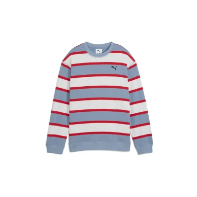 Afbeelding van Wardrobe Essentials Go Together Relaxed sweatshirt met ronde hals voor Heren, Blauw, Maat 13 14Y PUMA