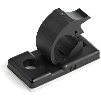 Afbeelding van StarTech.com 100 Zelfklevende Kabelmanagement Clips, 5.5mm, Zwart, Netwerk/Ethernet/Bureau/Computer Kabelbeheer, Klevende Kabelhouders, Klem, Nylon, UL/94V 2 Brandklasse