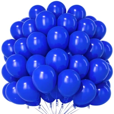 Afbeelding van Teselife 100 stuks matte blauwe latexballonnen van 30,5 cm voor mannen en jongens, verjaardag, bruiloft, verloving, babyshower, doop, ruimte