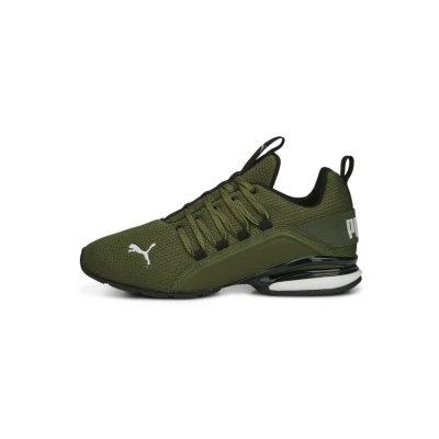 Afbeelding van PUMA Axelion Refresh Running Schoenen Men voor Heren, Groen/Zwart/Grijs, Maat 39