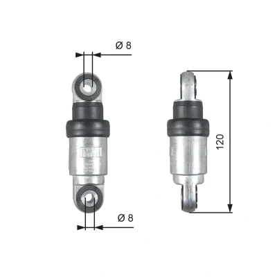 Afbeelding van Gates Riemspannerdemper T39215