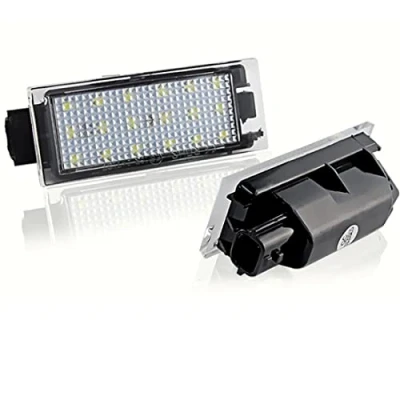 Afbeelding van VIGORFLYRUN PARTS LTD 2 stuks led kentekenplaatverlichting, Canbus foutloos wit 6000 K 18 SMD licht voor Megane Clio Laguna 3 Twingo Master Vel Satis