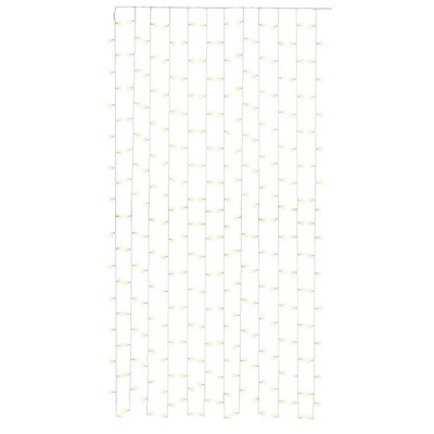Afbeelding van Goobay 300 LED lichtgordijn met afstandsbediening, timerfunctie, 8 lichtstanden, dimmer en 31 V externe transformator, warm wit (3000 K)