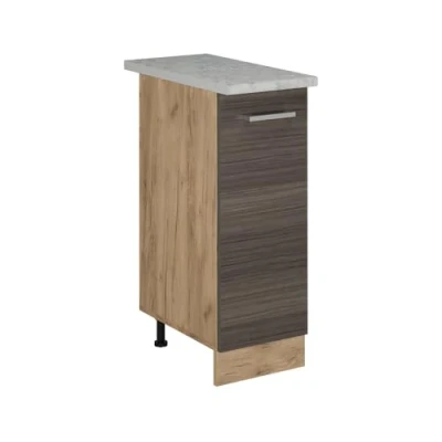 Afbeelding van Vicco Apotheekkast R Line, Edel grijs/Krachtige eik goud, 30 cm WB Marmer