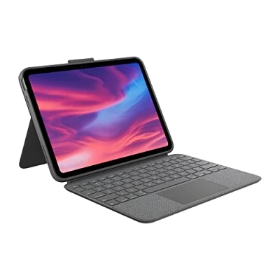 Image de Logitech Combo Touch Coque Apple iPad 2022 Gris Qwerty