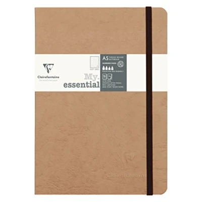 Afbeelding van Clairefontaine Notizbuch Age Bag My.Essential A5 96 vellen met puntvoering, Tabak