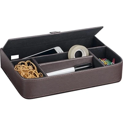 Afbeelding van Premium pennenbak lederlook bruin
