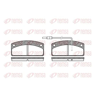 Afbeelding van REMSA 0725.02 Remblokkenset Vooras Incl. slijtage waarschuwingscontact AIXAM: A.721 Hatchback, A.741 Hatchback