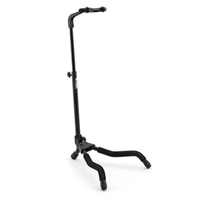 Afbeelding van Tiger GST15 BK opvouwbare standaard voor akoestische gitaar, klassiek, elektrische bas, zwart