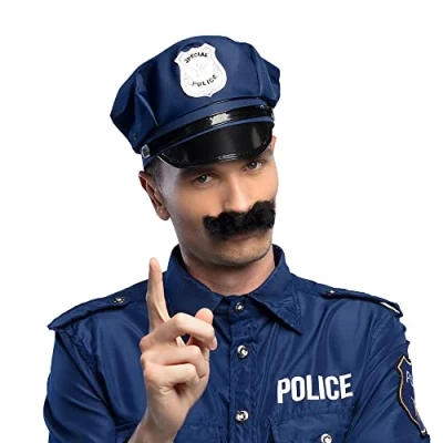 Afbeelding van Boland Snor Politie Volwassenen Mannen Agent
