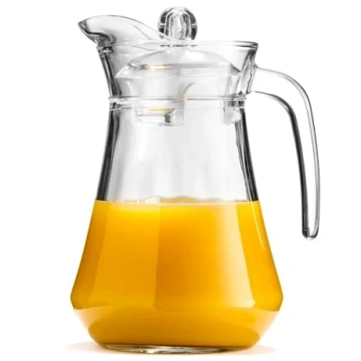 Afbeelding van Karaf Glas met Deksel 1,4 l Kan Waterkaraf voor Fruitwater Waterkan Drinkkan