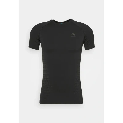 Afbeelding van ODLO CREW NECK S/S Hemd, Heren, Maat: 42/44, Black/new graphite grey
