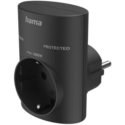 Afbeelding van Hama 00223322 Overspanningsbeveiliging tussenstekker Zwart