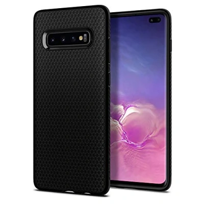 Afbeelding van Spigen Liquid Air TPU Backcover voor de Samsung Galaxy S10 Plus Matt Black