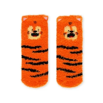 Afbeelding van Legami It&#039;s A Match Tiger, antislip sokken voor kinderen, pluizige sokken, maat 26 34, oranje, Oranje