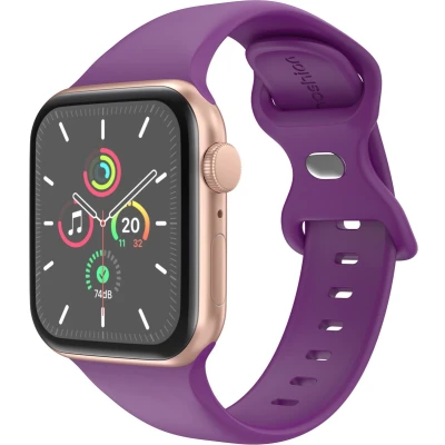 Afbeelding van imoshion Siliconen⁺ bandje Geschikt voor Apple Watch 1, 2, 3, 4, 5, 6, 7, 8, 9, 10, SE, Ultra (2) 44/45/46/49 mm Paars M/L