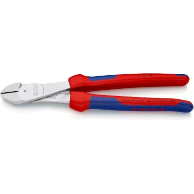 Image de KNIPEX 74 05 250 coupeur latéral motorisé avec poignées multi composants chromé mm