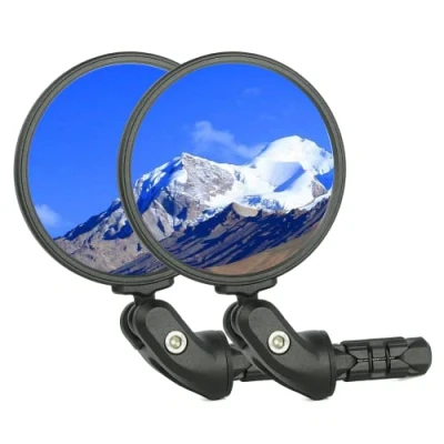 Afbeelding van Fiets spiegel, HD glas, convexe Lens, Achteruitkijkspiegel, 2 stuks, veilige Achteruitkijkspiegel