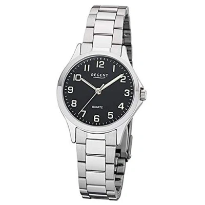Afbeelding van REGENT Analoog kwartshorloge voor dames met roestvrijstalen Armband 12220989, zilver, armband, zilver.,