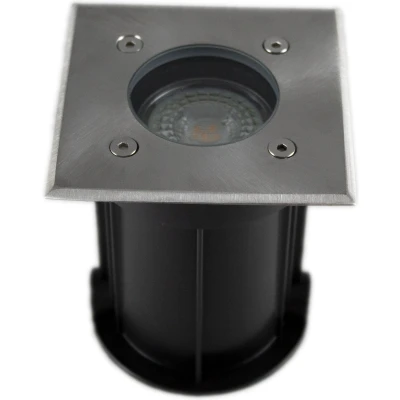 Afbeelding van grondspot buiten IP67 waterdicht RVS Vierkant Premium kwaliteit GU10 fitting LED Vloerspot