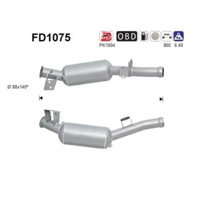 Afbeelding van AS FD1075 Roetfilter Cordieriet