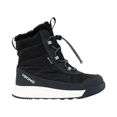 Afbeelding van Viking AERY WARM GTX Unisex Veterlaarzen voor kinderen, Maat: 25, Black/charcoal Textiel/ synthetisch