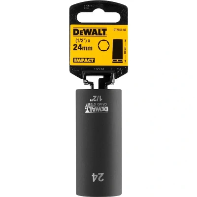 Afbeelding van DEWALT DT7557 QZ impactdop 24mm 1/2&quot; (lang 78mm)