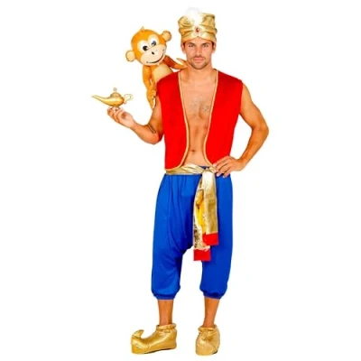 Afbeelding van Widmann Aladdin Kostuum Prins Van Agrabah Man Blauw, Rood, Goud XL Carnavalskleding Verkleedkleding