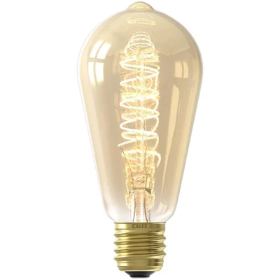 Image de ampoule LED rustique couleur or E27 Doré Verre Calex