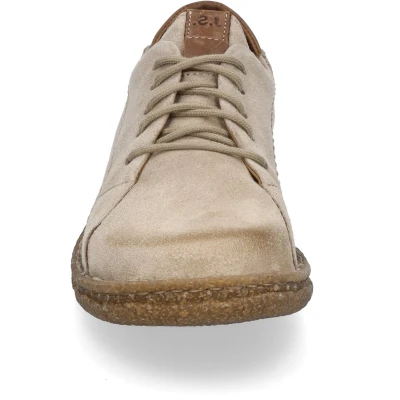 Afbeelding van Josef Seibel Neele 67 Sportieve veterschoenen, Dames, Maat: 41, Beige kombi Veloursleer
