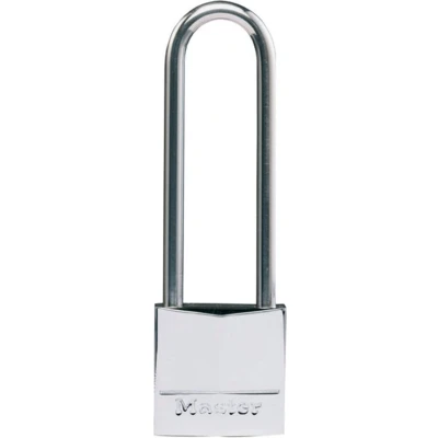 Afbeelding van MasterLock Hangslot 30mm vernikkeld koper beugellengte 64mm