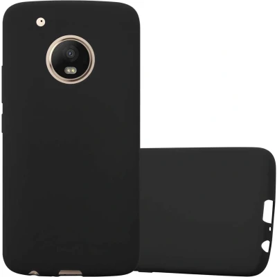 Afbeelding van Cadorabo Hoesje geschikt voor Motorola MOTO G5 PLUS in CANDY ZWART Beschermhoes gemaakt van flexibel TPU silicone Case Cover