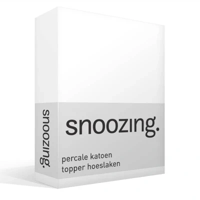 Afbeelding van Snoozing Topper Hoeslaken Eenpersoons 80x220 cm Percale katoen Wit