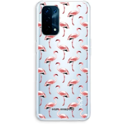 Afbeelding van Case Company® hoesje geschikt voor Oppo A93 5G Flamingo Soft Cover Telefoonhoesje Bescherming aan alle Kanten en Schermrand