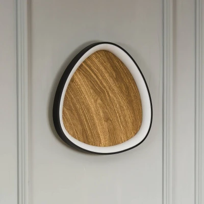 Afbeelding van Bezi LED plafondlamp, licht hout, Ø 85 cm, CCT