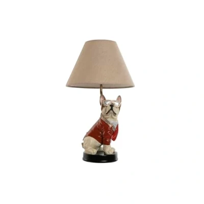 Afbeelding van Bureaulamp Home ESPRIT Wit Rood Metaal Hars 50 W 220 V 26 x 46 cm