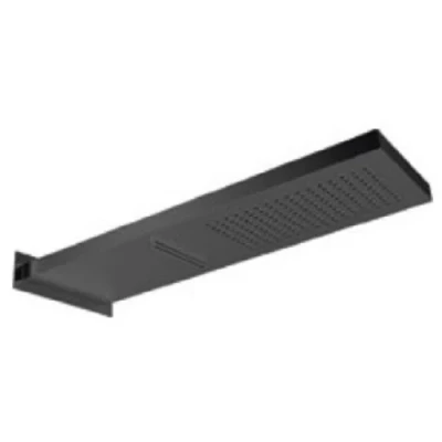 Afbeelding van SB Square Regendouche met muuraansluiting en waterval douche kleur mat zwart 1208946757